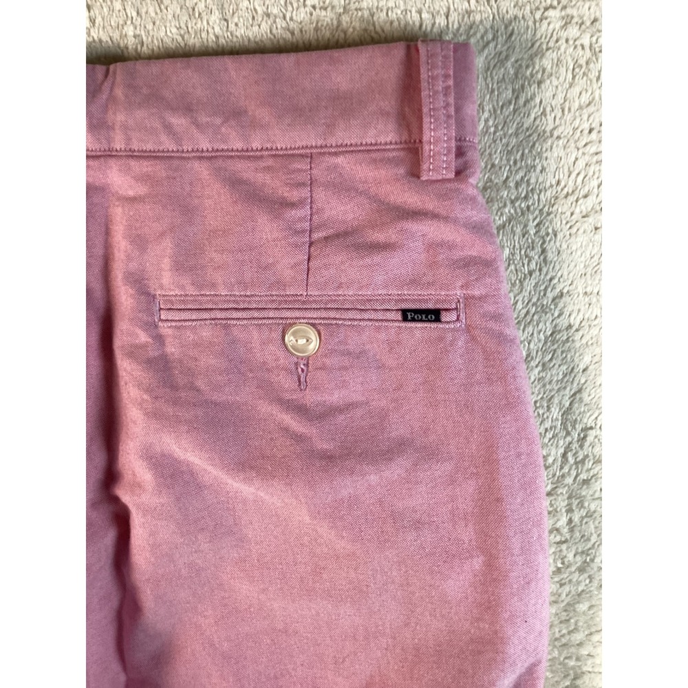 Polo Ralph Lauren Mens Pink Oxford Cotton Shorts Size 31 Classic Fit Preppy - Picture 8 of 8